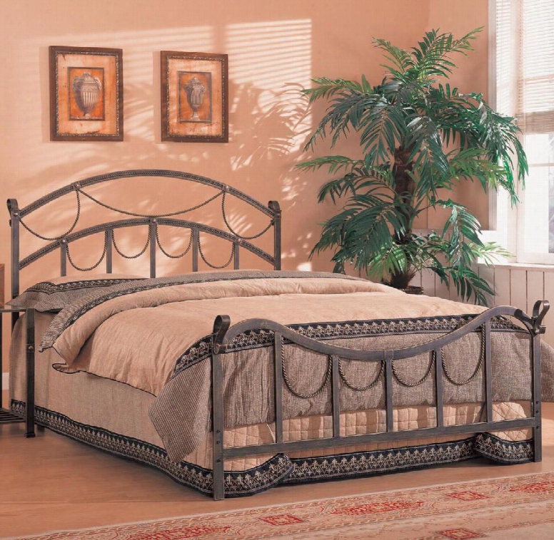 300021q Coaster Whittier Queen Iron Bed In Antique Brass Metal