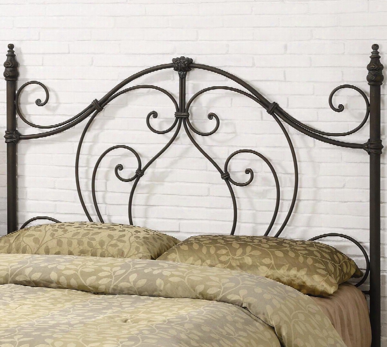 300189qf Ornamental Looping Metal Full/queen Headboard By Coaster