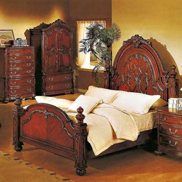 4051k Richmond King Panel Bed In Dark Cherry