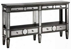 47644 Brentwood 4 Drawer Wood Console Table With