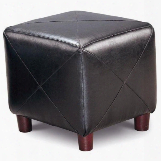500134 Cube Ottoman In Faux Finish By