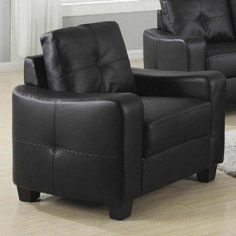 502723 Jasmine Black Leather Chair By