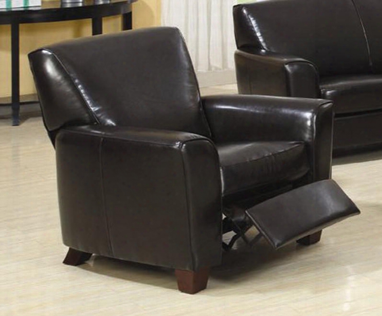 504013 Quince Leather Chair In Brown By Coaster