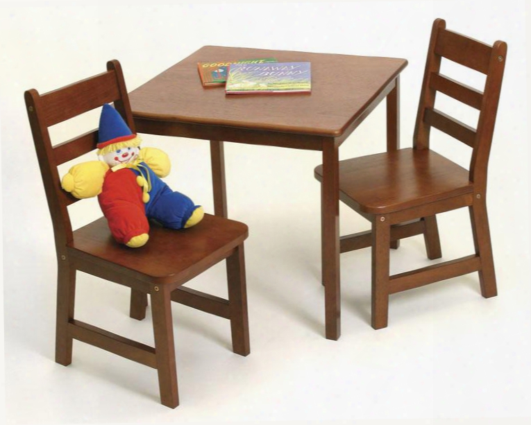 514c Square Table And 2 Chairs Set In Cherry