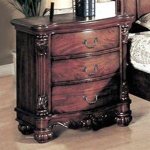 5293n Savannah 3 Drawer Nightstand In Dark Cherry