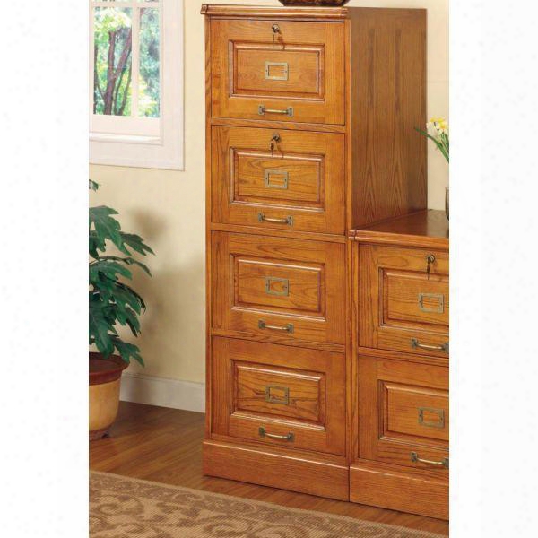 5318n Palmetto Oak File Cabinet With 4 Drawers By Coaster