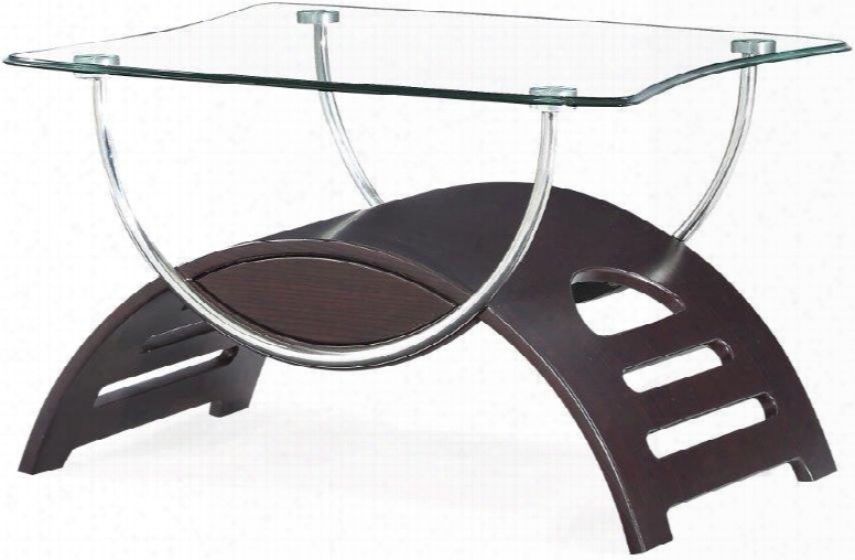 63we Glass Top End Table In
