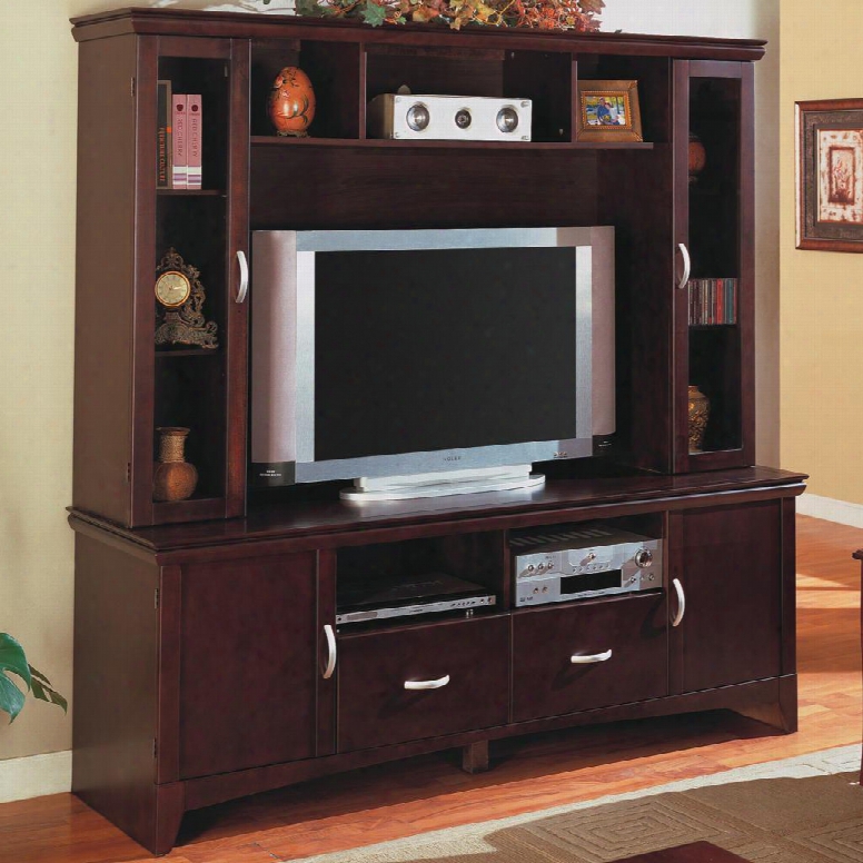 700082 Entertainnment Wall Unit In Cappuccino By Coaster