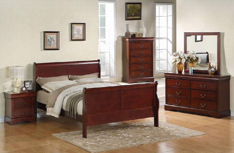 80400-q Lewiston Complete Queen-size Bedroom Set In Deep