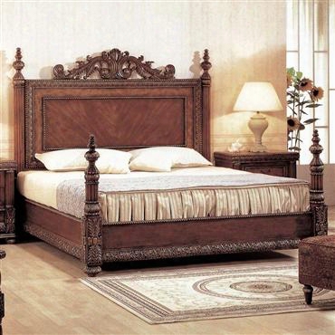 8421k Bella King Panel Bed In Mahogany With Cherry