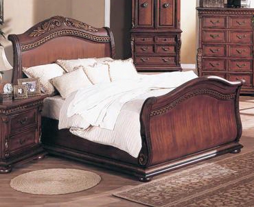 8531k Florence King Sleigh Bed In Dark Cherry