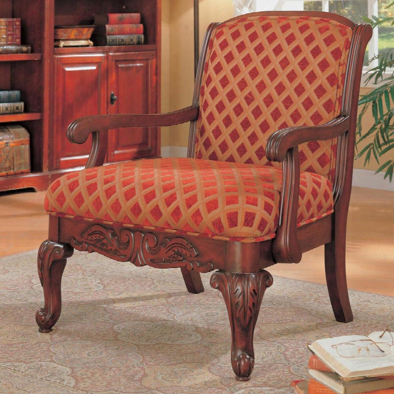 900222 Upholstered Chair With Wood Armrests By Coaster