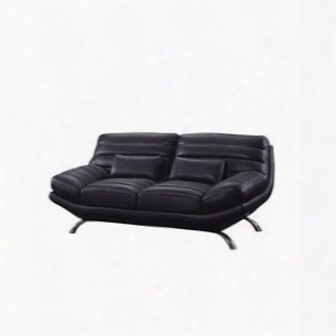 A176-r2v-bl-l Syndney Ultra Bonded Leather 73" Loveseat In