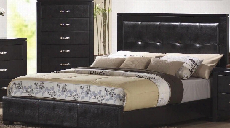 Dylan Collection 201401ke Ea Stern King Size Panel Bed With Faux Leather Upholstery Low Profile Proud Headboard Selected Hardwoods And Veneers Construction In