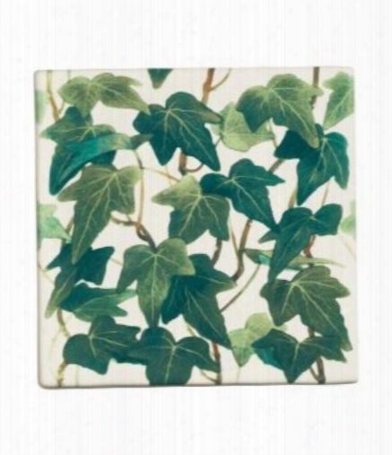 K-14207-ps-96 Rustic / Country Peonies And Ivy Decorative Field Tile From Artist Editions