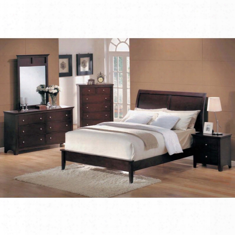 Mn4030k Montgomery King Low Profile Bed In Cappuccino