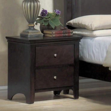Mn4030n Montgomery 2 Drawer Wood Nightstand In Cappuccino