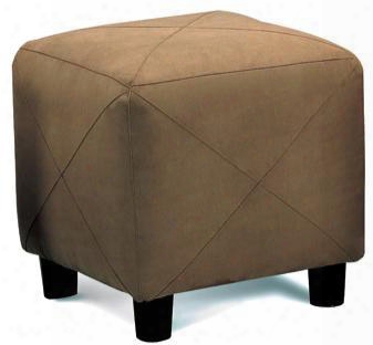 Ottomans Collection 500954 Microfiber Cube Foot Stool Ottoman In