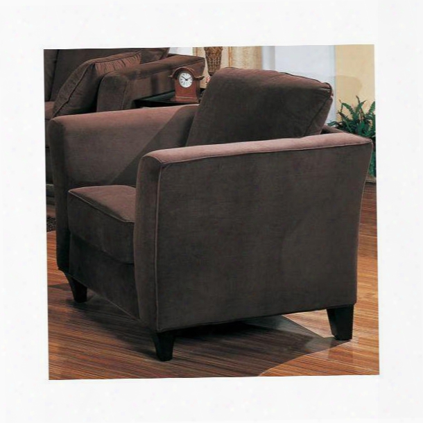 Park Place 500233cho 38" Fabric Upholstered Chair With Flair Tapered Arm Piped Stitching And Tapered Legs In