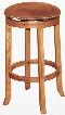 Sedona Collection 1783RO 30" Swivel Barstool with Swivel Cushioned Seat Button Accents and Stretchers in Rustic Oak