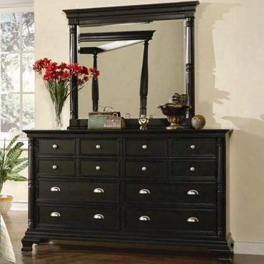 Sr8207dr St. Regis 64 Inch 12 Drawer Dresser In Black