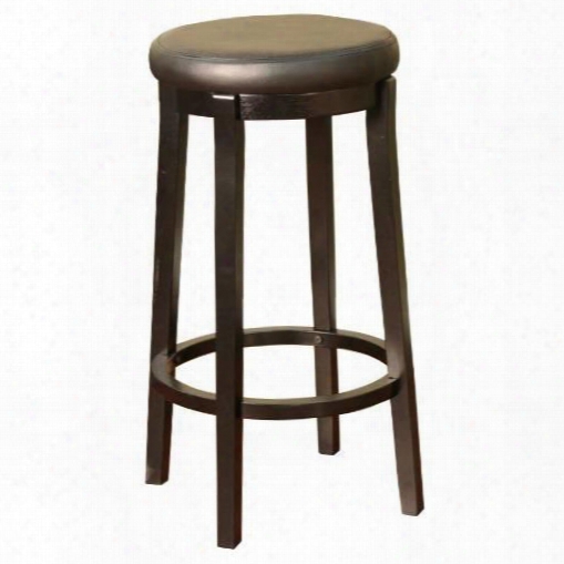 130771blk-v48 Transitional Bar Stool With Mortise And Tenon Construction 3" Cushion Webbed Seating Floor Glides In Black With Celestial