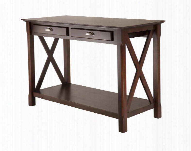 40544 Xola Console Table With 2 Drawers In Cappuccino