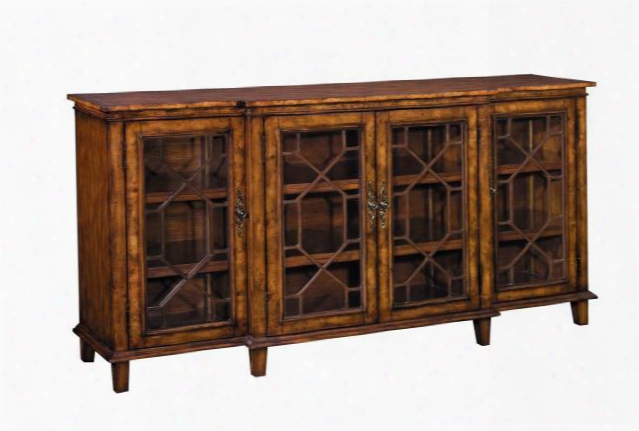 58647 Newbury Collection Chippendale Style Buffet With 4 Doors: Warm