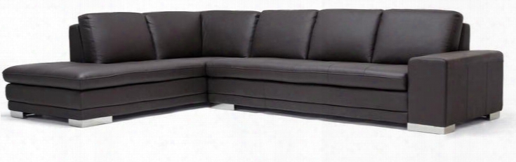 766-sofa/lying-m9805-reverse Callidora Series Dark Brown Leather-leather Match Sectional Sofa Chaise On