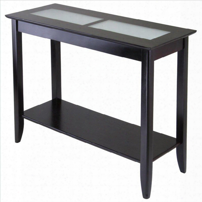 92240 Syrah Console/hall Table With Frosted Glass Dark