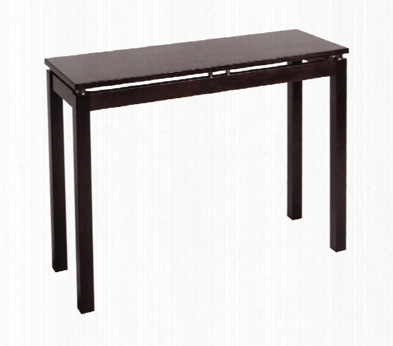 92730 Linea Console / Hall Table With Chrome Accent In Dark