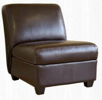 A-85-001 Dark Brown Full Leather Armless Club