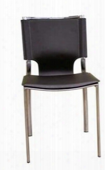 Alc-1083-brown Montclare Series Leather Modern Dining Chair In Dark
