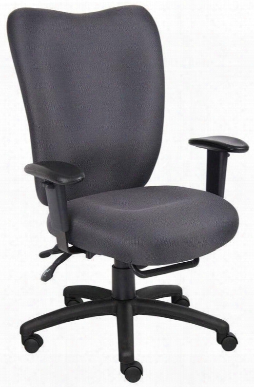 B2007-ss-gy 40" High-back Task Chair With 3 Paddle Mechanism With Seat Slider Adjustable Height Armrests Adjustable Tilt- Tension Control Back Angle Lock