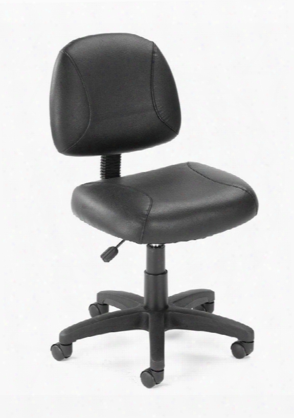 B305 35" Posture Chair With Thick Padded Seat And Back Waterfall Seat Adjustable Back Depth Seat Height Adjustment And 5 Star Nylon Base In