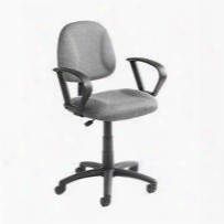 B317-gy 35" Deluxe Posture Chair With Loop Arms Thick Padded Seat And Back Watrrfall Seat Adjustable Back Depth Seat Height Adjustment And 5 Star Nylon