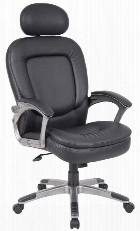 B7101 48" Executive Chair With Headrest Padded Arm Rests And Head Rrests Adjustable Tilt-tension Control Gas Lift Seat Height Adjustment And Large 27" Base