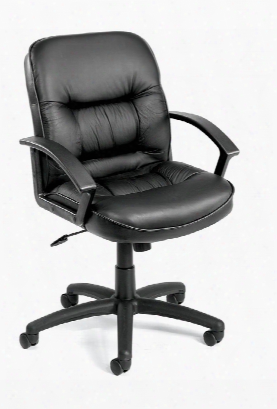 B7307 39" Mid-back Executive Chair With Knee Tilt Extra Thick Seat And Back Cushion Adjustable Tilt Tension Control Upright Locking Control And Durable