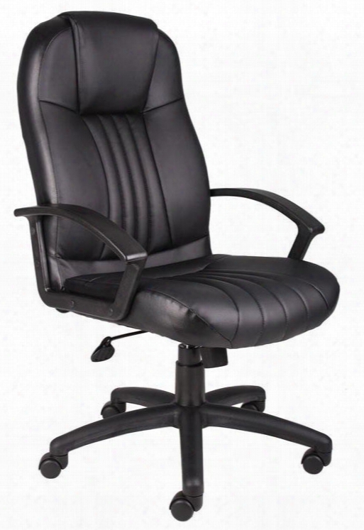 B7641 44" Highback Executive Chair With Passive Ergonomic Seating Upright Locking Position Pneumatic Gas Lift Seat Height Adjustment Adjustable Tilt