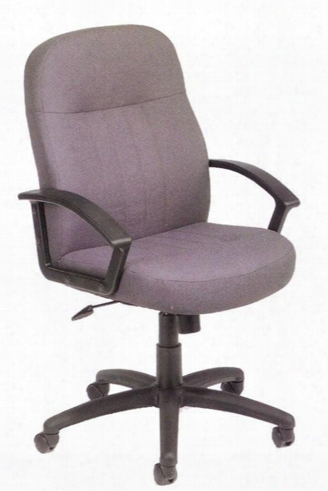 B8306-gy 41" Mid-back Fabric Managers Chair With Passive Ergonomic Seating Upright Locking Position Pneumatic Aeriform Fluid Lift Seat Height Adjustment And Adjustable