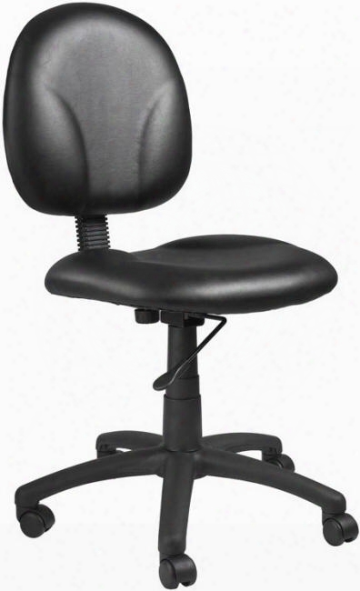 B9090-cs 34" Dimaond Task Chair With Contoured Back And Seat Extra Large Seat And Back Cushions And Pneuamtic Gas Lift Seat Elevation Adjustment In Black
