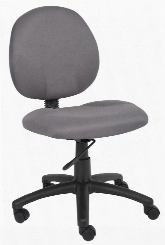 B9090-gy 34" Diamond Task Chair With Contoursd Back And Seat Extra Large Seat And Back Cushions And Pneumatic Gas Lift Seat Height Adjustment In Gray Fabric