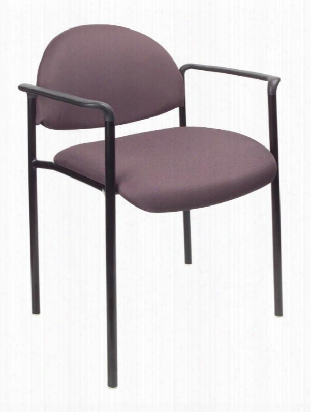 B9501-gy 31" Contemporary Diamond Stacking Chair With Arms Powder Coated Syeel Frames Molded Arm Caps And Waterfall Seat In Gray Fabric