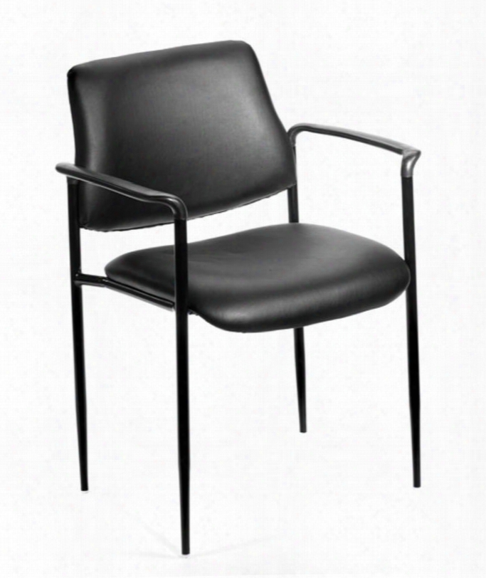 B9503-cs 31" Contemporary Square Back Diamon Dstacking Chair With Arms Powder Coated Steel Frames Tapered Legs Molded Arm Caps And Waterfall Seat In Black