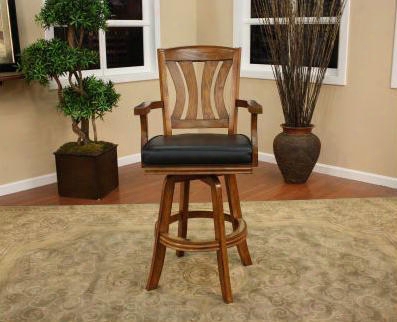 Bradbury Series 100626vo 30" Traditional Bar Stool With 4" Cushion Decorative Footrest Full Swivel And Floor Glides In Vintage