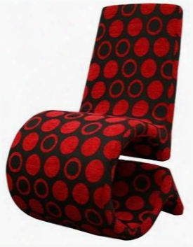 Dc-88047 Forte Series Red And Black Patterned Fabric Accent