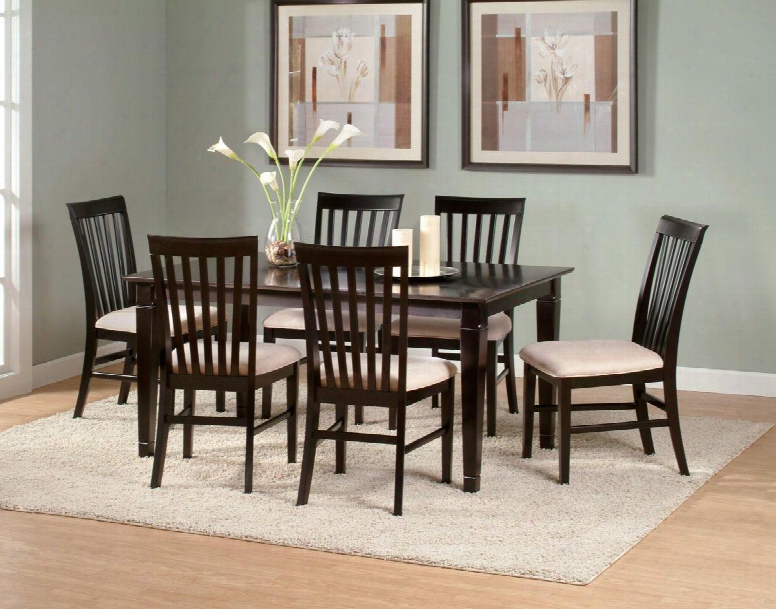 Decb4260es 42x60 Espresso Deco Butterfly Dining Table (includes 18