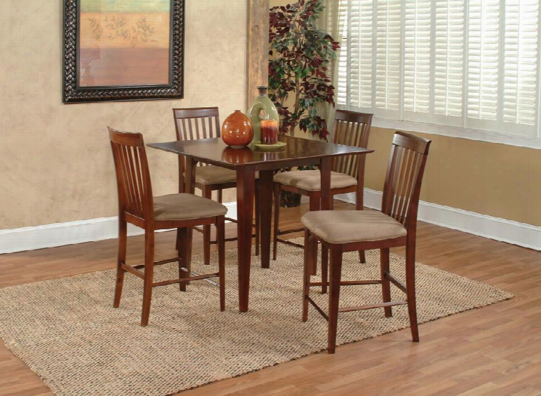 Montreal4278btptcl Montreal Collection 42x78 Butterfly Top Pub Height Dining Table (includes 18" Leaf): Caramel Latte (image Shown Is Not