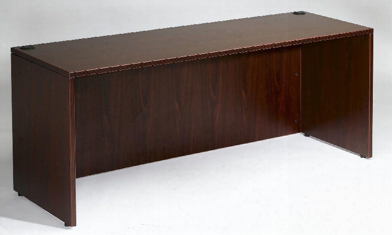 N102-m 66" Desk Shell With Thermal-fused Melamine And Wire Management In