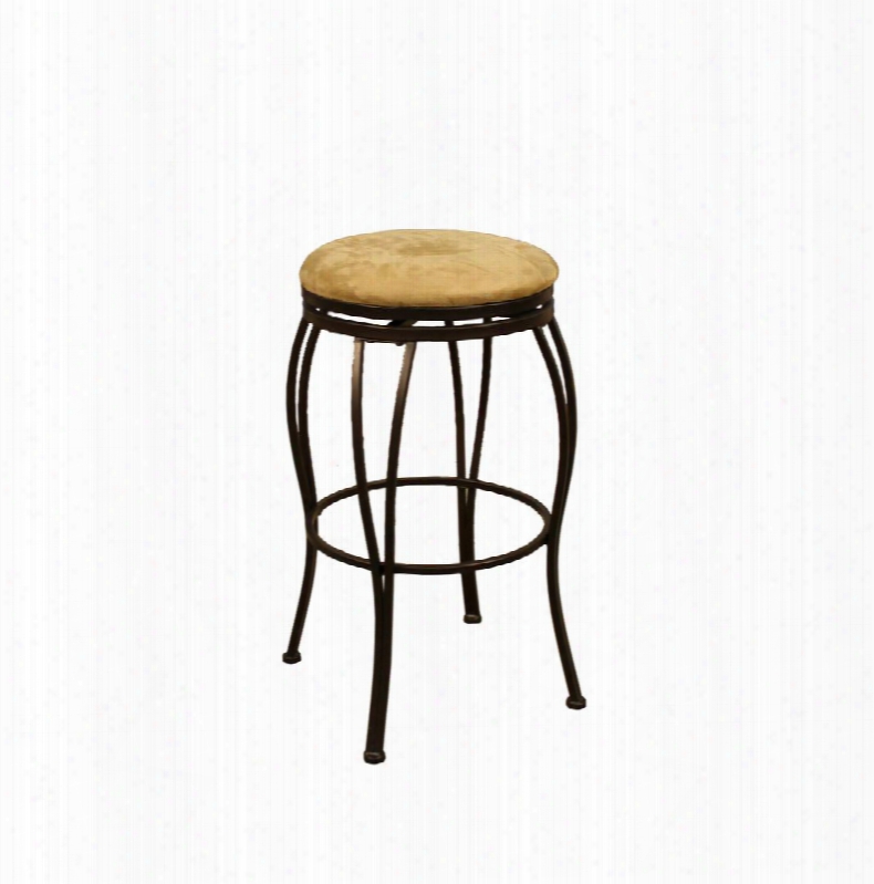Padova Series 130848cc--m42 30" Transitional Backless Bar Stool With Full Bearing Swivel Swivel Microfiber Seat Cushion And Floor Glide Finished In Coco With